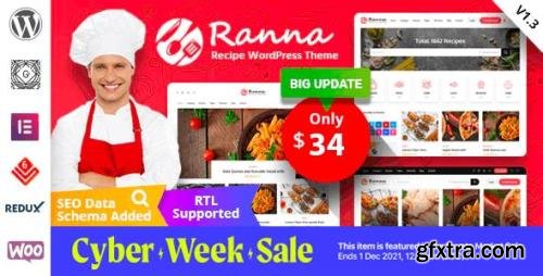 ThemeForest - Ranna v1.4.1 - Food & Recipe WordPress Theme + RTL - 25157340 - NULLED