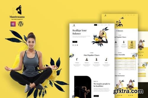 ThemeForest - Mantrasana v1.0.0 - Yoga Studio Elementor Template Kit - 33627411