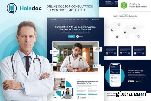 ThemeForest - Holadoc v1.0.0 - Online Doctor Consultation Elementor Template Kit - 34935598