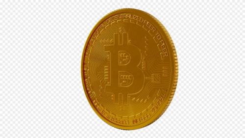 Videohive - Bitcoin rotates on a transparent background - 34935904 - 34935904