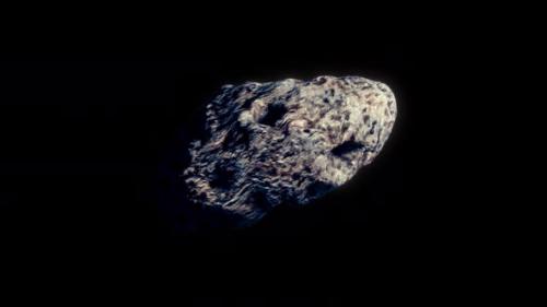 Videohive - Seamlessly Looped Space Asteroid VFX Element on Green Screen 2 - 34936003 - 34936003