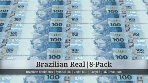 Videohive - Brazilian Real | Brazil Currency - 8 Pack | 4K Resolution | Looped - 34858756 - 34858756