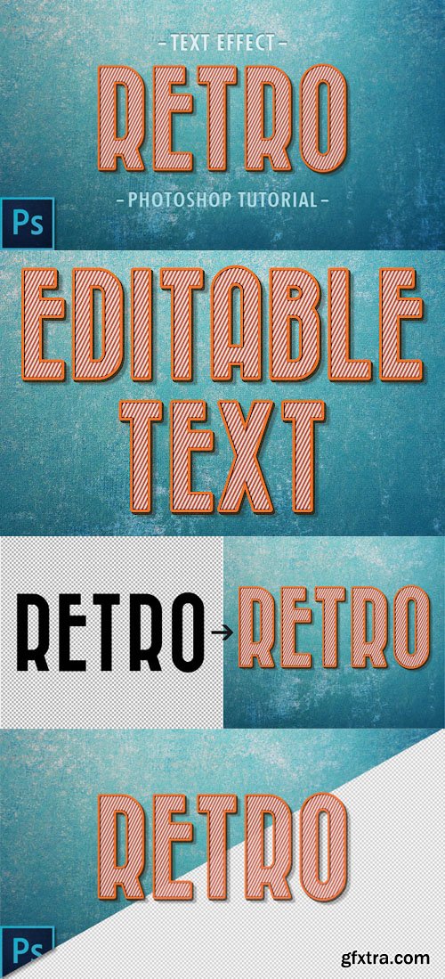 Retro Text Effect for Photoshop + Tutorial