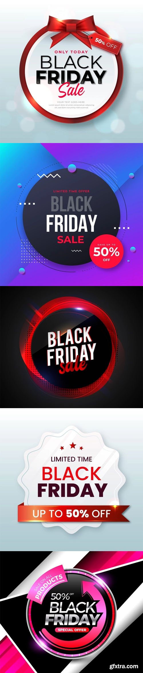 10 Black Friday Sales Banners Vector Design Templates