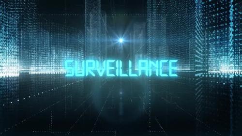 Videohive - Skyscrapers Digital City Tech Word Surveillance - 34859087 - 34859087