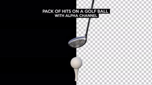 Videohive - Pack of hits on a golf ball - 34859186 - 34859186