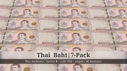 Videohive - Thai Baht | Thailand Currency - 7 Pack | 4K Resolution | Looped - 34859211 - 34859211