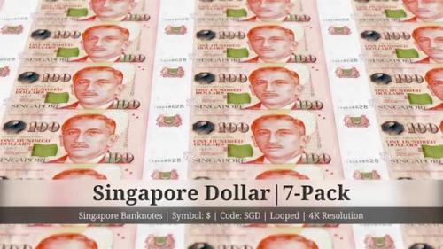 Videohive - Singapore Dollar | Singapore Currency - 7 Pack | 4K Resolution | Looped - 34859217 - 34859217