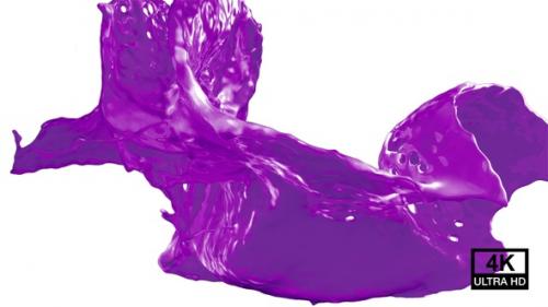 Videohive - Collision Of Streaming Purple Paint Splash V8 - 34865550 - 34865550