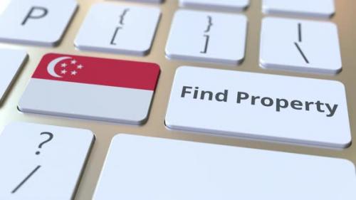 Videohive - Find Property Text and Flag of Singapore on the Keyboard - 34866405 - 34866405