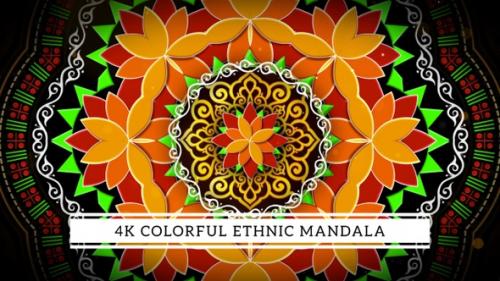 Videohive - 4K Colorful Ethnic Mandala - 34866700 - 34866700