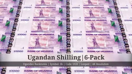 Videohive - Ugandan Shilling | Uganda Currency - 6 Pack | 4K Resolution | Looped - 34873430 - 34873430