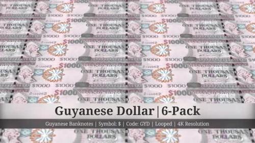 Videohive - Guyanese Dollar | Guyana Currency - 6 Pack | 4K Resolution | Looped - 34873434 - 34873434