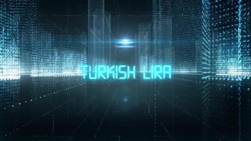 Videohive - Skyscrapers Digital City Currency Turkish Lira - 34883633 - 34883633