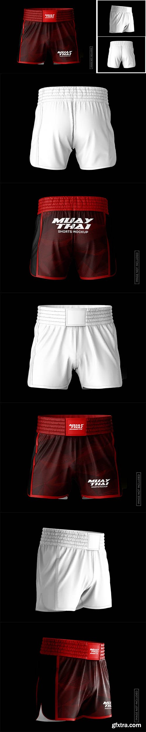 Muay thai shorts mockup