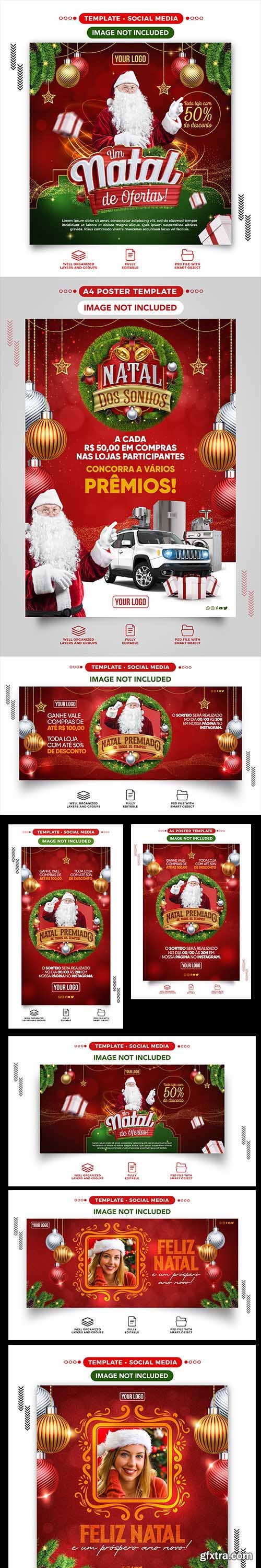 Christmas social media post instagram stories template 2