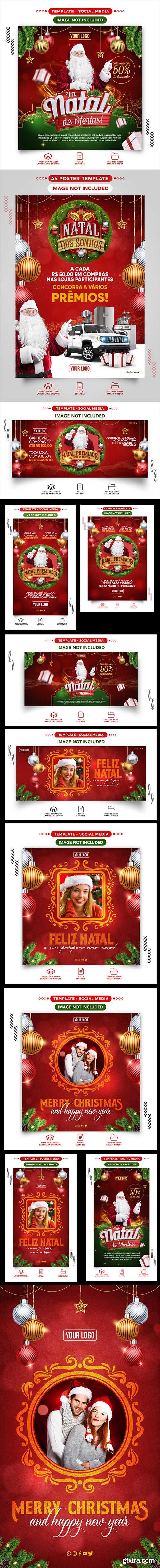 Christmas social media post instagram stories template 2