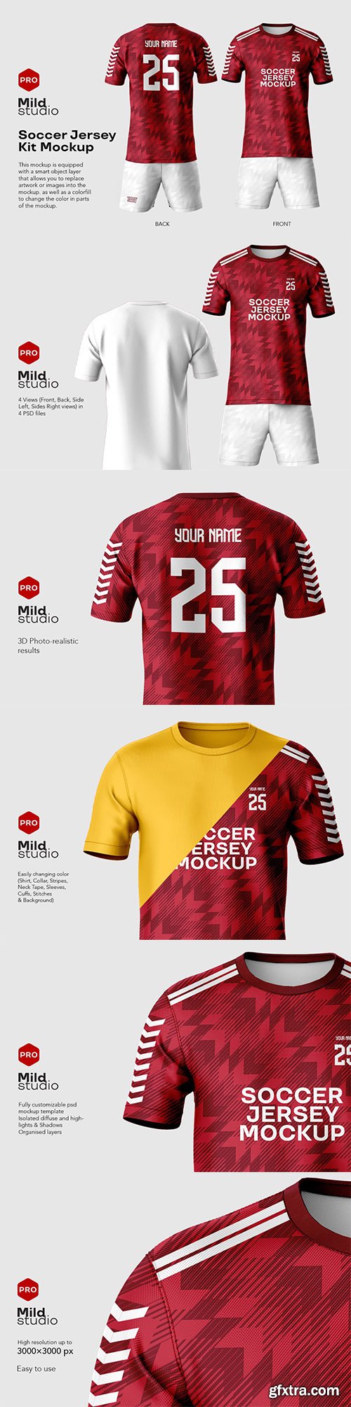 CreativeMarket - Soccer Jersey kit Mockup 6652768