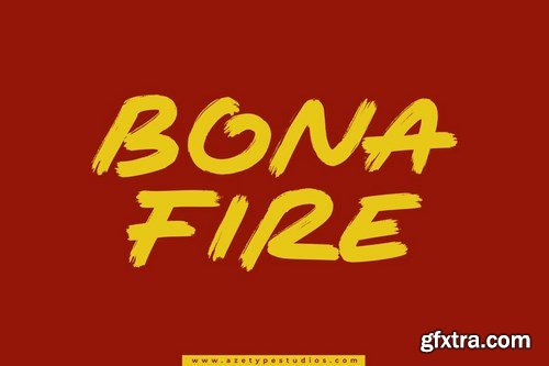 Bona Fire A Display Brush Font