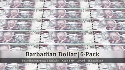 Videohive - Barbadian Dollar | Barbados Currency - 6 Pack | 4K Resolution | Looped - 34897306 - 34897306