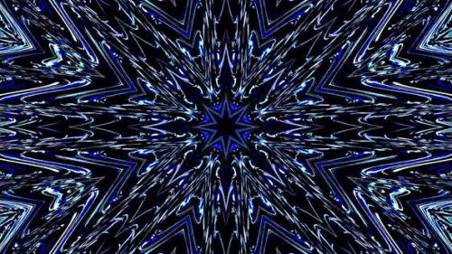 Videohive - Abstract kaleidoscope shining beautiful smooth motion blue lines shining light arrangement - 34912850 - 34912850