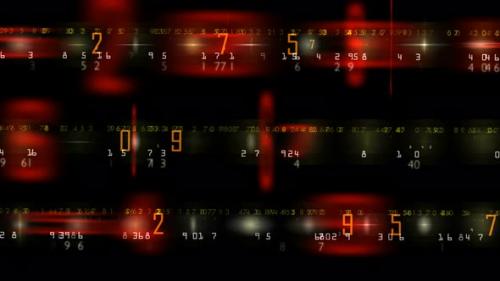 Videohive - Digital Number Stripes Glitch Seamless Loop - 34913974 - 34913974