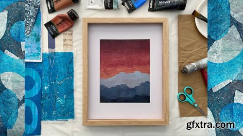 Creating Abstract Landscapes With Gelli Printing and Collage