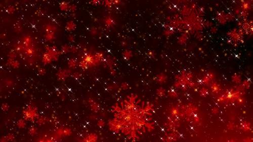 Videohive - 4k Red Snowflakes - 34856956 - 34856956