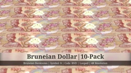 Videohive - Bruneian Dollar | Brunei Currency - 10 Pack | 4K Resolution | Looped - 34858393 - 34858393