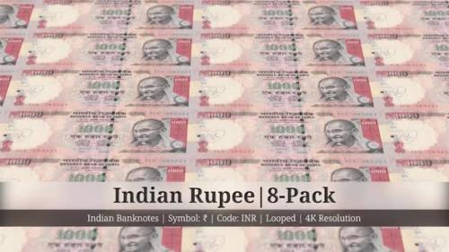 Videohive - Indian Rupee | India Currency - 8 Pack | 4K Resolution | Looped - 34858397 - 34858397