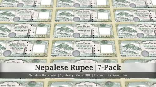 Videohive - Nepalese Rupee | Nepal Currency - 7 Pack | 4K Resolution | Looped - 34858752 - 34858752