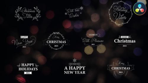 Videohive - Christmas Titles | DaVinci Resolve - 34936458 - 34936458