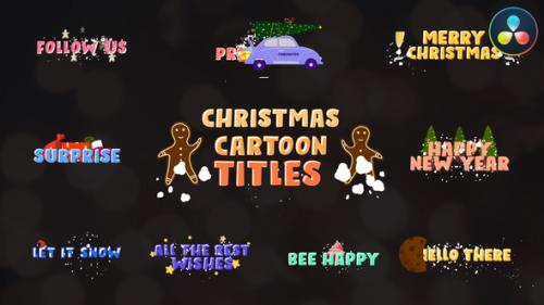 Videohive - Christmas Cartoon Titles | DaVInci Resolve - 34938898 - 34938898