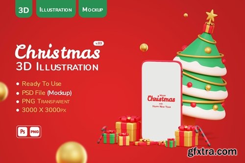 Christmas 3d illustration v3