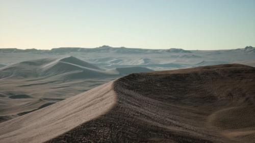 Videohive - Aerial View on Big Sand Dunes in Sahara Desert at Sunrise - 34948638 - 34948638