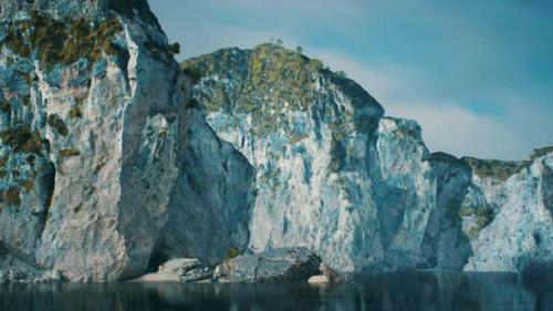 Videohive - Rocky Cliffs in the Ocean at Sunny Day - 34949205 - 34949205