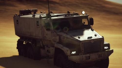 Videohive - Armoured Military Truck in Desert - 34961428 - 34961428