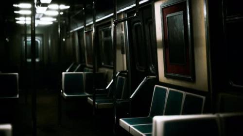 Videohive - Subway Wagon is Empty Because of the Coronavirus Outbreak in the City - 34961648 - 34961648