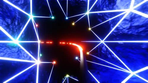 Videohive - 4K Looped 3D animation, seamless abstract glowing neon lamps, fluorescent lamps - 34961880 - 34961880