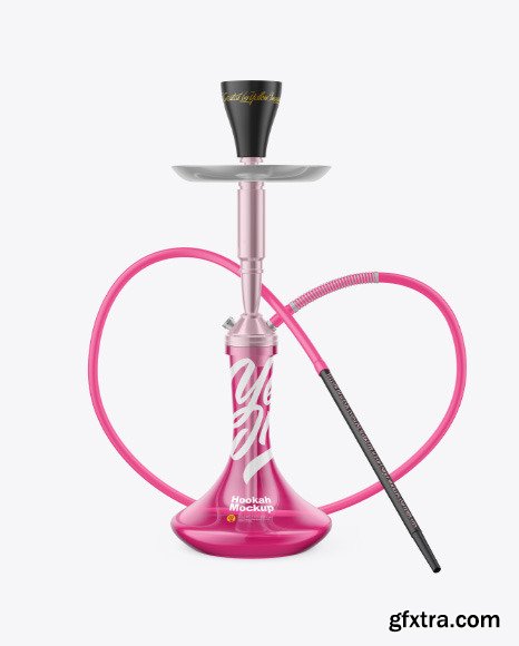 Hookah with Colored Glass Flask Mockup 89297