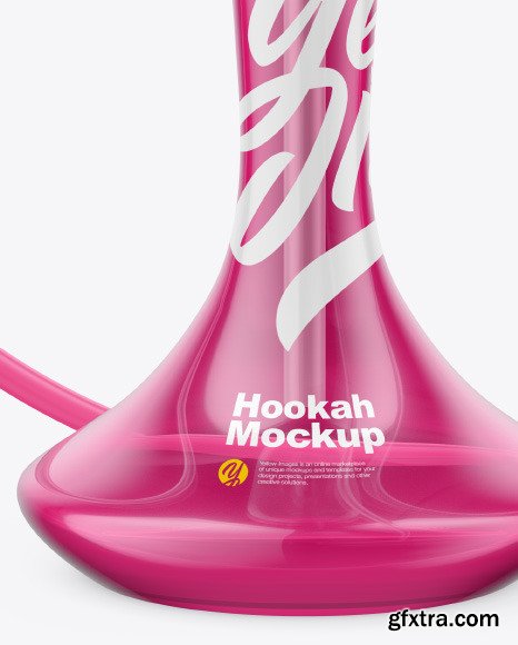 Hookah with Colored Glass Flask Mockup 89297