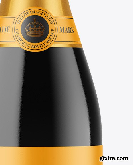 Dark Glass Champagne Bottle Mockup 89331