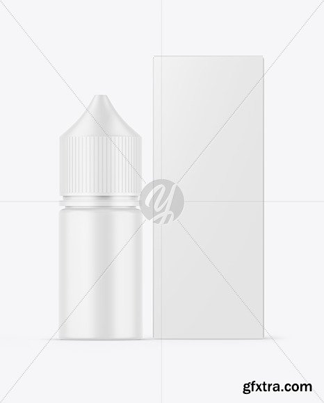 Matte Dropper Bottle w/ Box Mockup 89338