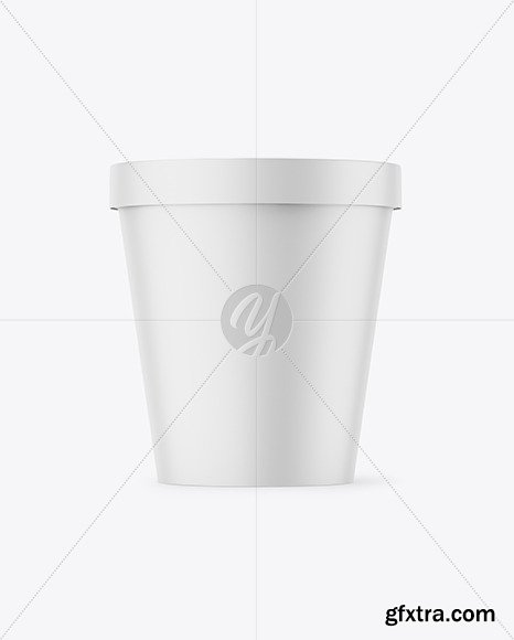 Matte Plastic Ice Cream Cup Mockup 89342