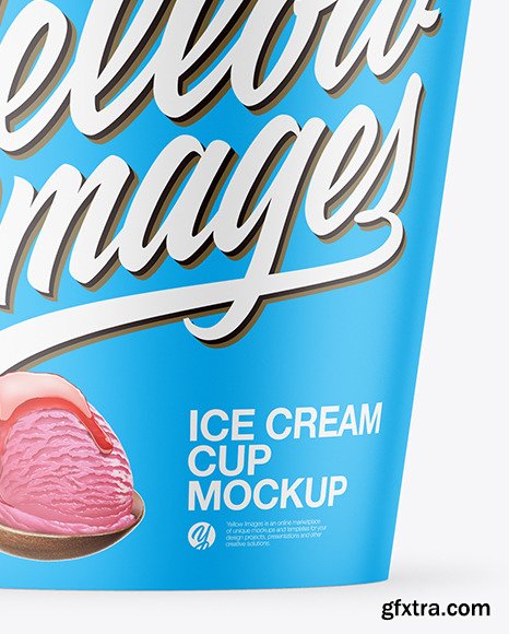 Matte Plastic Ice Cream Cup Mockup 89342