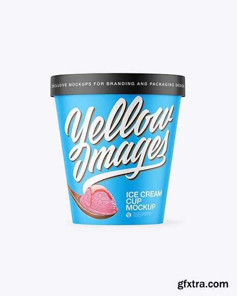 Matte Plastic Ice Cream Cup Mockup 89342