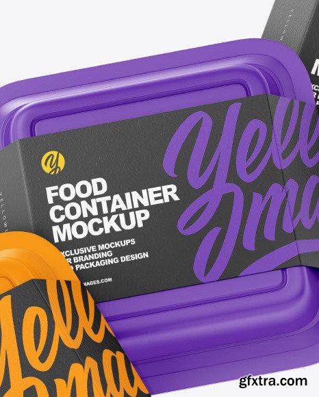 Three Matte Food Container Mockup 89411