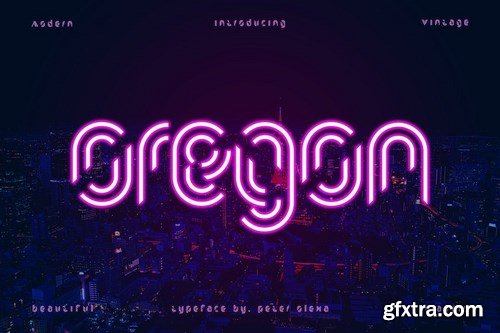 Oregon - Futuristic Font