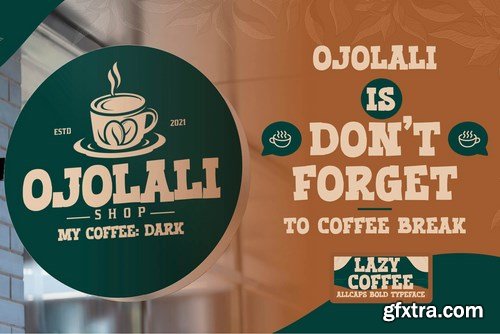 Lazy Coffee - All Caps Bold Typeface