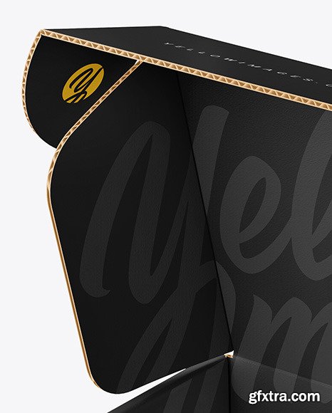 Opened Paper Mailing Box Mockup 89469